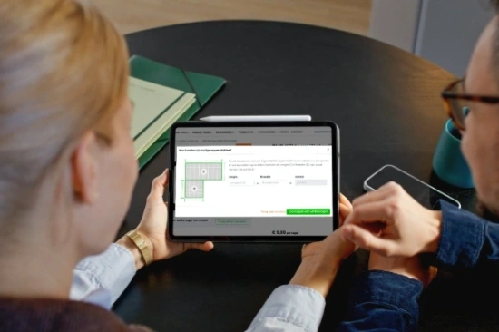 Tegelcalculator bij PVC Kliktegel om conversies te verhogen