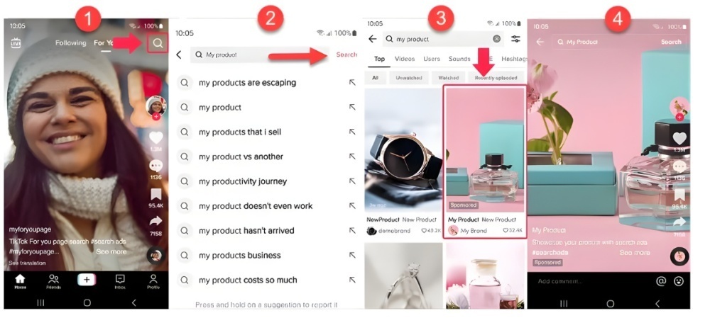 Inspelen met Search Ads op het zoekgedrag via TikTok.