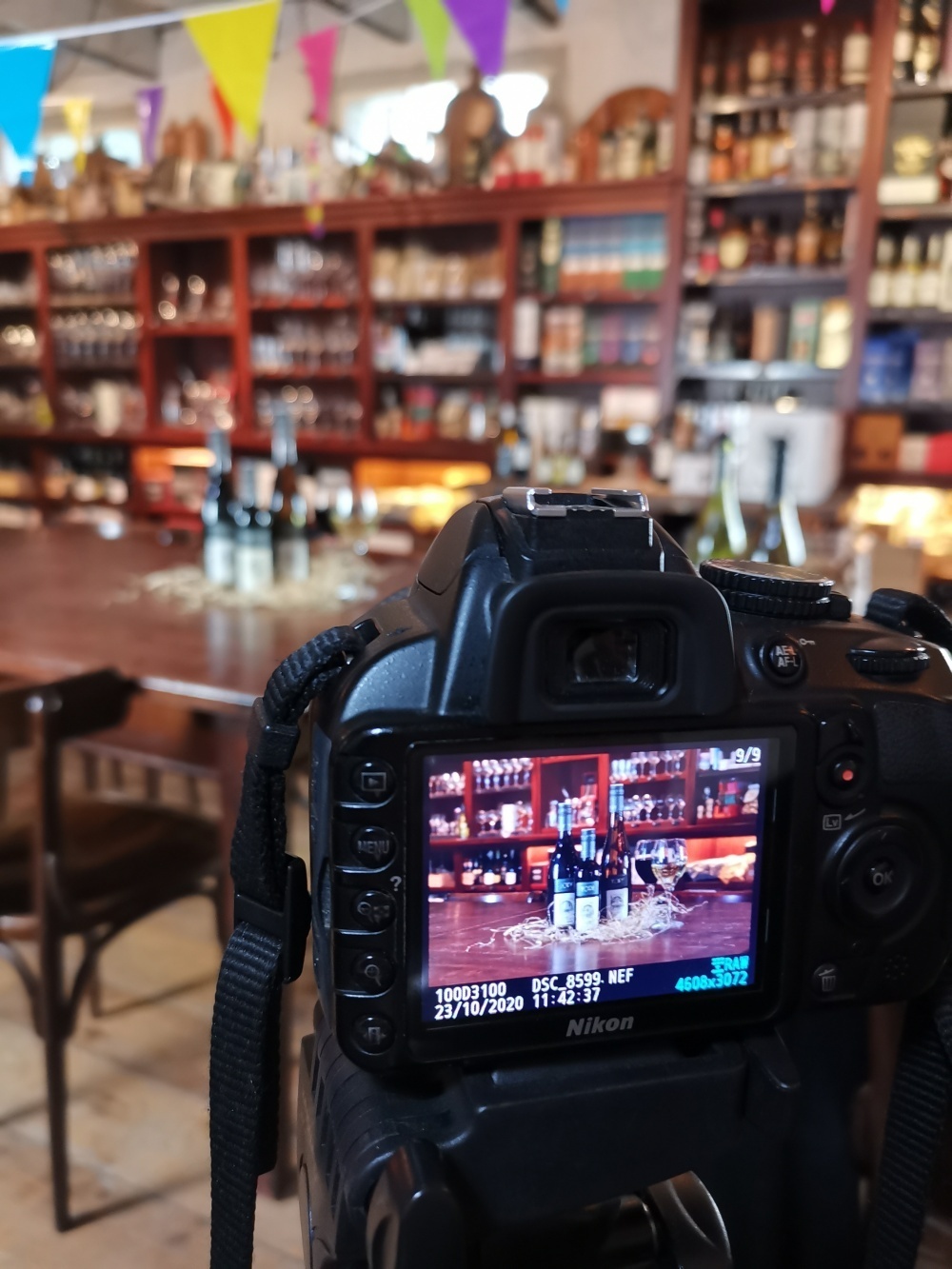 Camera die drank fotografeert