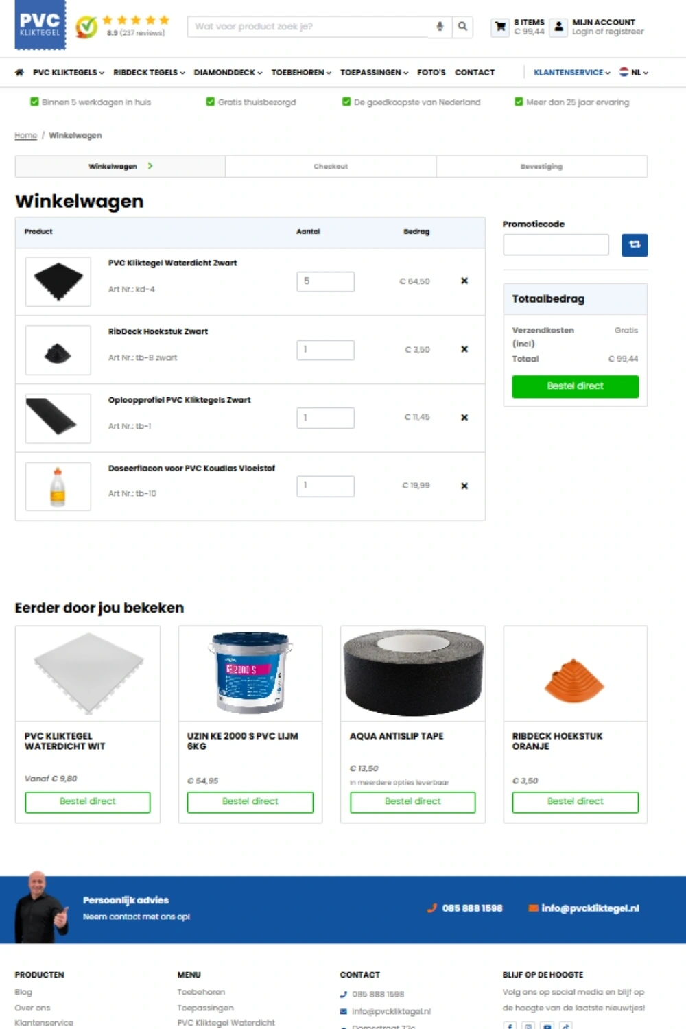 webshop pvc kliktegels