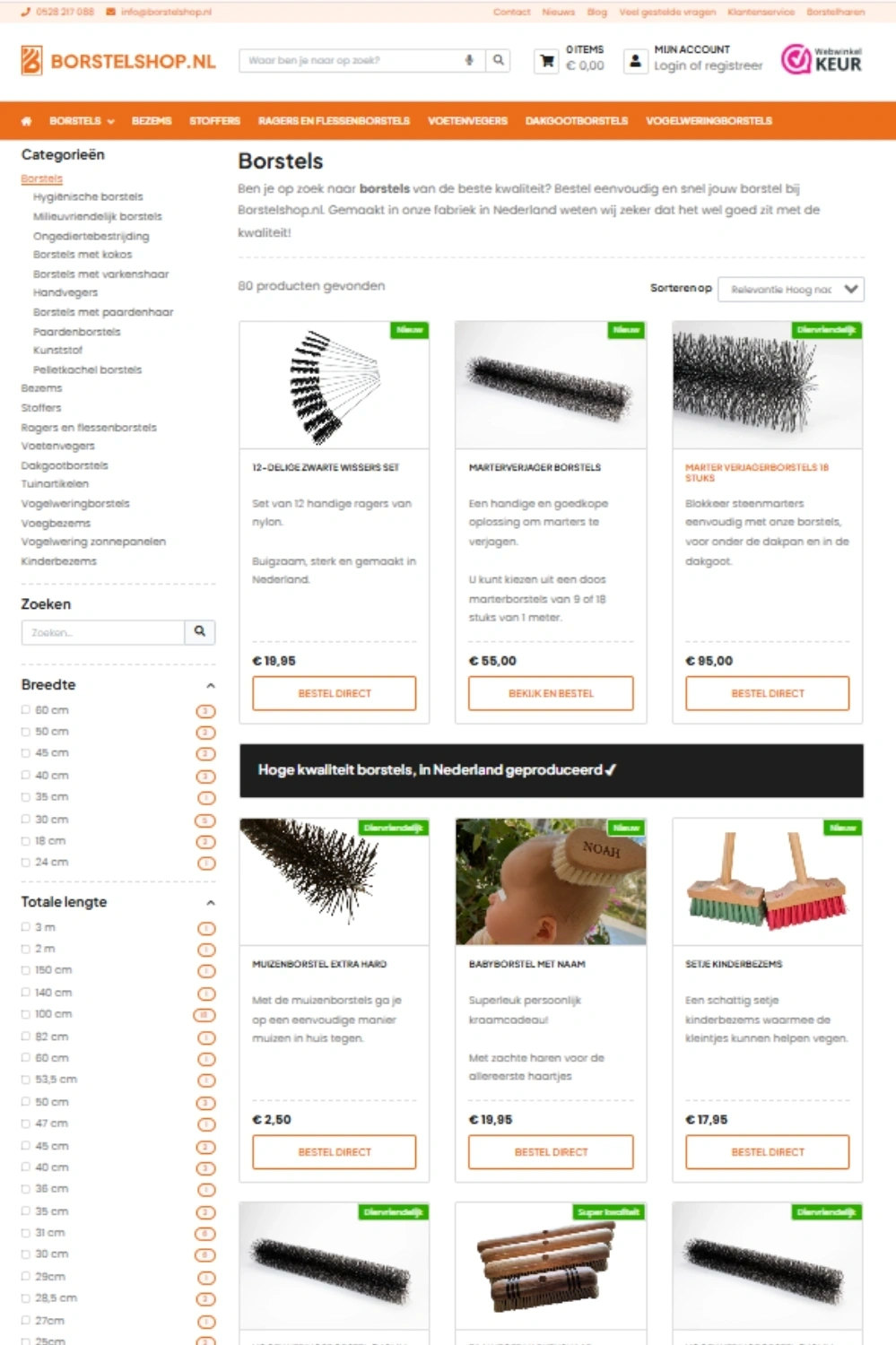 Webshop Borstelshop.nl