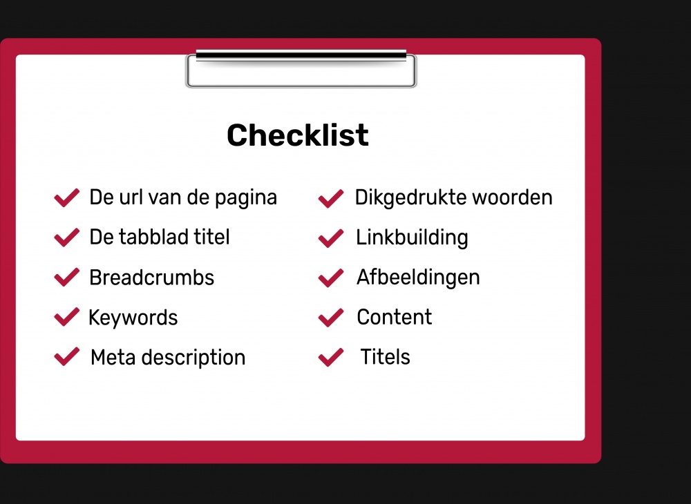 Checklist SEO basis