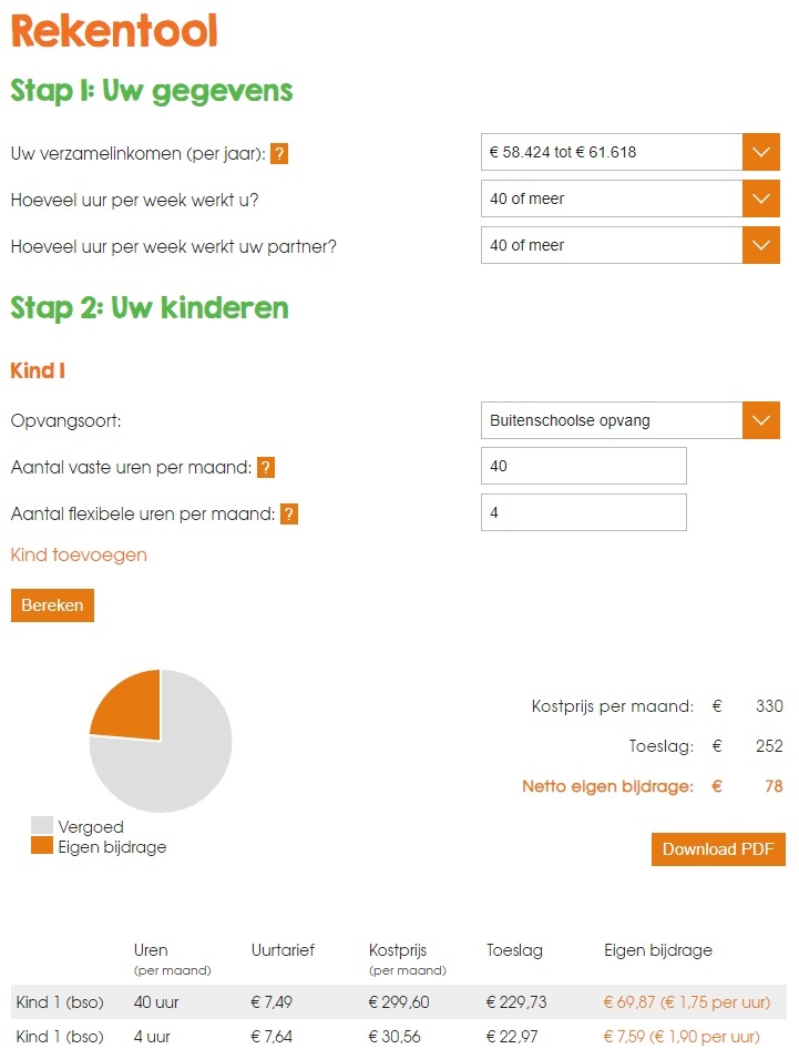 Rekentool Wolderwijs